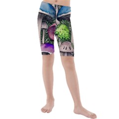 Necromancy Of The Mushroom Kids  Mid Length Swim Shorts