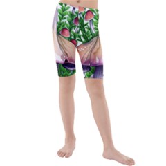 Conjuring Charm Of The Mushrooms Kids  Mid Length Swim Shorts