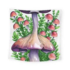 Conjuring Charm Of The Mushrooms Square Tapestry (Small)