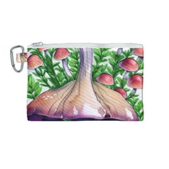 Conjuring Charm Of The Mushrooms Canvas Cosmetic Bag (Medium)