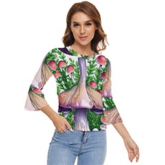 Conjuring Charm Of The Mushrooms Bell Sleeve Top