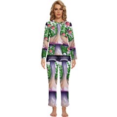 Conjuring Charm Of The Mushrooms Womens  Long Sleeve Lightweight Pajamas Set