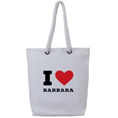 I Love Barbara Full Print Rope Handle Tote (small)