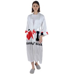 I Love Barbara Maxi Satin Kimono by ilovewhateva