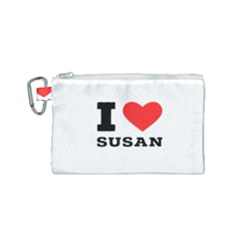 I Love Susan Canvas Cosmetic Bag (small) by ilovewhateva