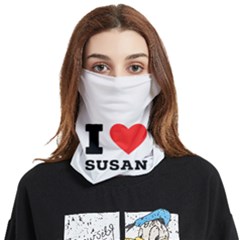 I Love Susan Face Covering Bandana (two Sides) by ilovewhateva