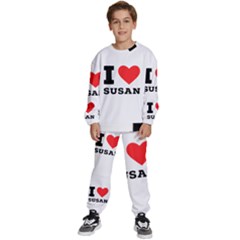 I Love Susan Kids  Sweatshirt Set by ilovewhateva