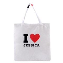 I Love Jessica Grocery Tote Bag by ilovewhateva