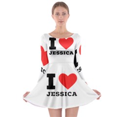 I Love Jessica Long Sleeve Skater Dress