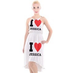 I Love Jessica High-low Halter Chiffon Dress 