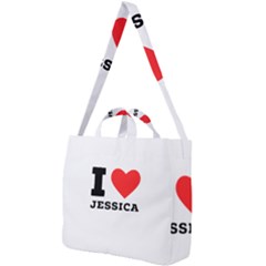 I Love Jessica Square Shoulder Tote Bag