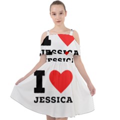 I Love Jessica Cut Out Shoulders Chiffon Dress by ilovewhateva