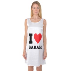 I Love Sarah Sleeveless Satin Nightdress by ilovewhateva