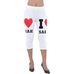 I Love Sarah Lightweight Velour Capri Leggings  by ilovewhateva