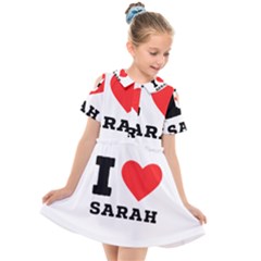 I Love Sarah Kids  Short Sleeve Shirt Dress