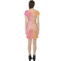 unicorm orange and pink Short Sleeve Skater Dress View2