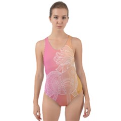 Unicorm Orange And Pink Cut-out Back One Piece Swimsuit by lifestyleshopee