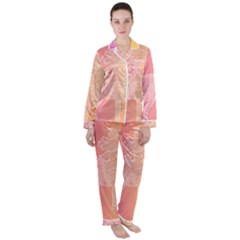 Unicorm Orange And Pink Women s Long Sleeve Satin Pajamas Set	 by lifestyleshopee