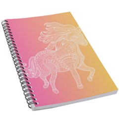 Unicorm Orange And Pink 5 5  X 8 5  Notebook by lifestyleshopee