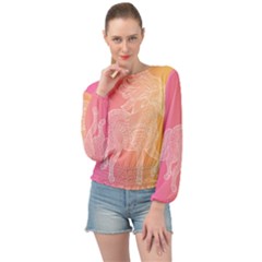 Unicorm Orange And Pink Banded Bottom Chiffon Top by lifestyleshopee