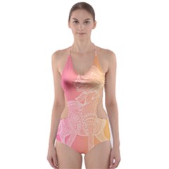 Unicorm Orange And Pink Cut-out One Piece Swimsuit by lifestyleshopee