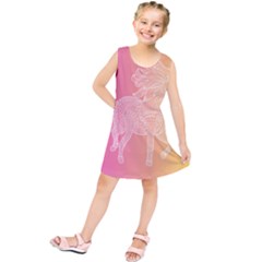 Unicorm Orange And Pink Kids  Tunic Dress by lifestyleshopee