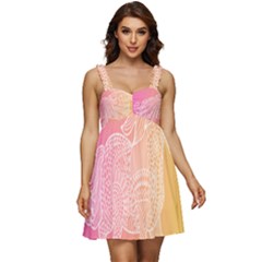 Unicorm Orange And Pink Ruffle Strap Babydoll Chiffon Dress by lifestyleshopee