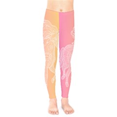 Unicorm Orange And Pink Kids  Leggings by lifestyleshopee