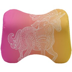 Unicorm Orange And Pink Head Support Cushion by lifestyleshopee