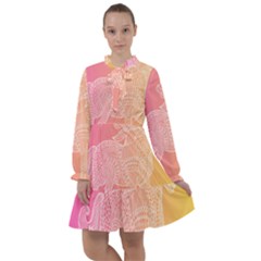 Unicorm Orange And Pink All Frills Chiffon Dress by lifestyleshopee