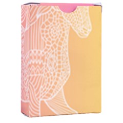 Unicorm Orange And Pink Playing Cards Single Design (rectangle) With Custom Box by lifestyleshopee