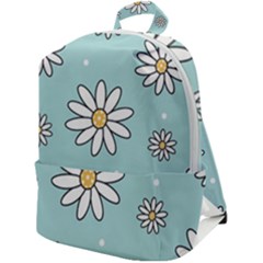 Art Floral Pattern Design Wallpaper Background Zip Up Backpack