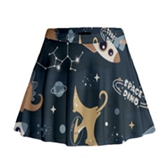 Space Theme Art Pattern Design Wallpaper Mini Flare Skirt