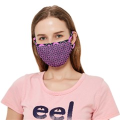 Pink Donuts Pink Filling On Black Crease Cloth Face Mask (adult) by Mazipoodles