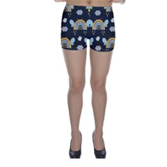 Art Pattern Design Floral Wallpaper Background Skinny Shorts