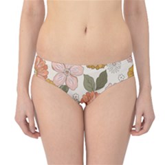 Flower Petals Plants Floral Print Pattern Design Hipster Bikini Bottoms