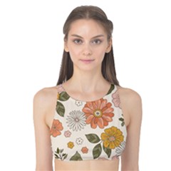 Flower Petals Plants Floral Print Pattern Design Tank Bikini Top by Ravend