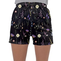 Flowers Floral Pattern Floral Print Background Sleepwear Shorts