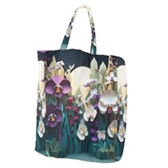 Ai Generated Flower Orchids Bloom Flora Nature Giant Grocery Tote