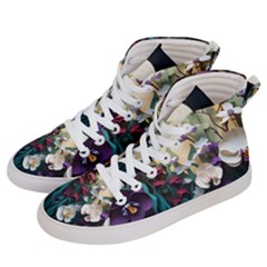 Ai Generated Flower Orchids Bloom Flora Nature Men s Hi-top Skate Sneakers by Ravend