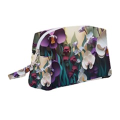 Ai Generated Flower Orchids Bloom Flora Nature Wristlet Pouch Bag (medium)