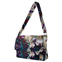 Ai Generated Flower Orchids Bloom Flora Nature Full Print Messenger Bag (m) by Ravend