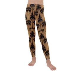 Ai Generated Camels Palm Trees Pattern Kids  Lightweight Velour Leggings
