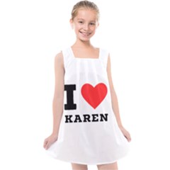 I Love Karen Kids  Cross Back Dress