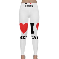 I Love Karen Lightweight Velour Classic Yoga Leggings
