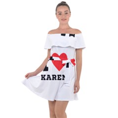 I Love Karen Off Shoulder Velour Dress