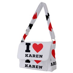 I Love Karen Full Print Messenger Bag (m) by ilovewhateva