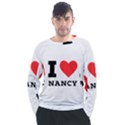 I love nancy Men s Long Sleeve Raglan Tee View1