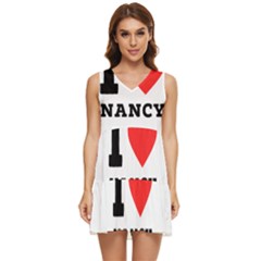 I Love Nancy Tiered Sleeveless Mini Dress by ilovewhateva