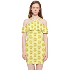 Sun Shoulder Frill Bodycon Summer Dress by littlepink
